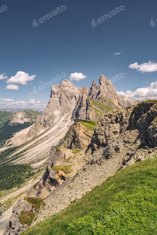 Preview: Beautiful nature with high rocky and sandy mountain