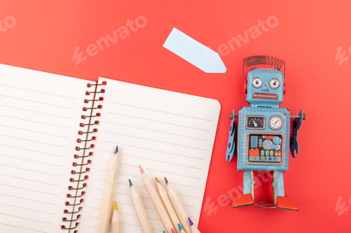 Preview: Vintage retro robot tin toy