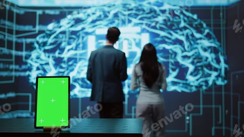 Preview: Engineers use green screen tablet and AI neural networks to look at data