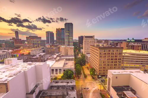 Preview: Birmingham, Alabama, USA downtown city skyline