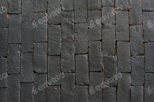 Preview: Black brick texture background