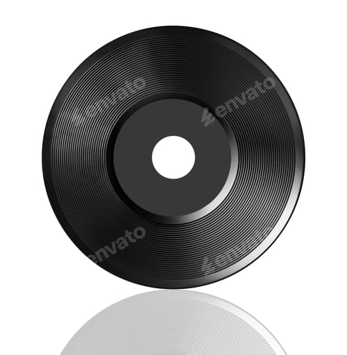Preview: retro vinyl audio record isolated