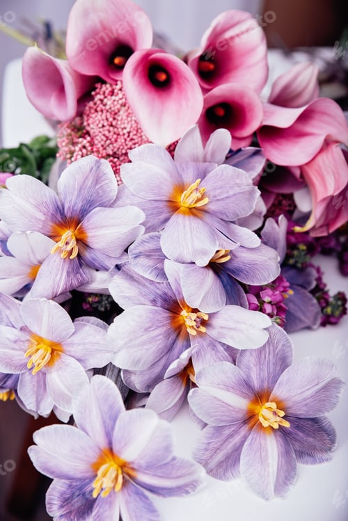 Preview: Red pink orange Autumn Colorful fall bouquet