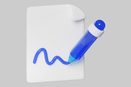 Preview: Signed Document with Blue Pen