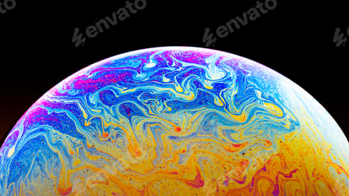 Preview: Beautiful psychedelic abstraction - interference in soap films in reflected light