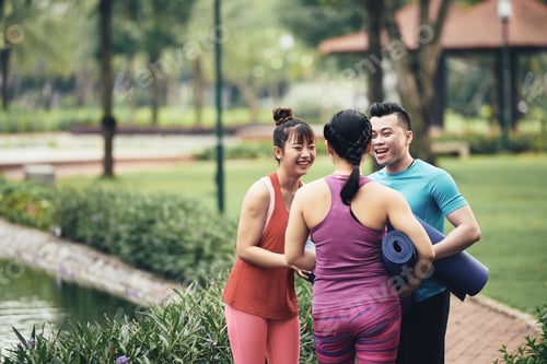 Preview: Chatting after yoga class
