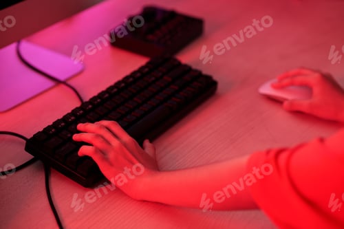 Preview: Child Playing Videogame on Computer