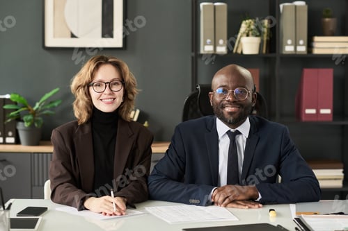 Preview: Multiethnic Colleagues Working In Office