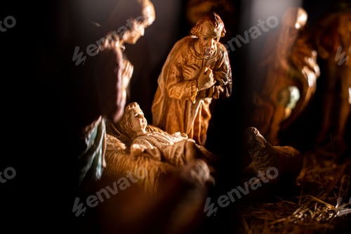 Preview: Christmas nativity scene with Holy Family