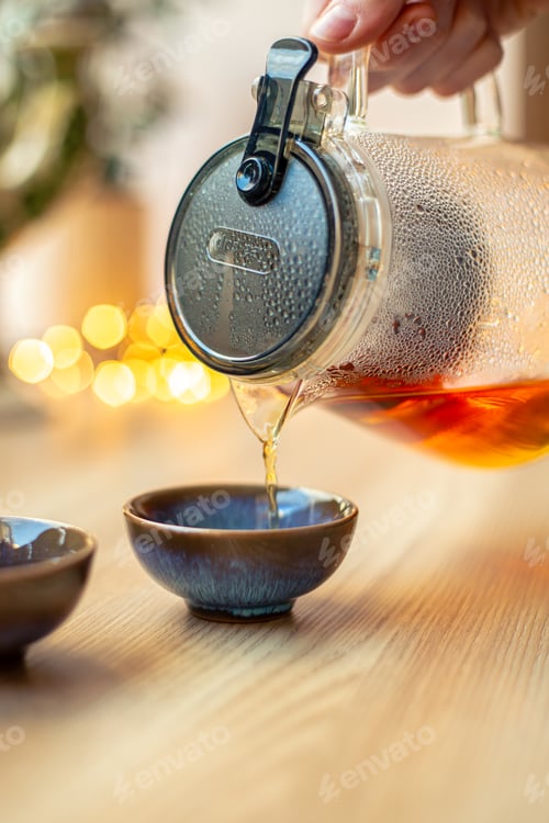 Preview: Tea ceremony. Professional tea brewing. Tea. Meditation with tea.