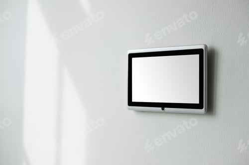 Preview: Smart home screen panel monitor on a wall