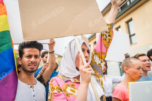 Preview: Activists demonstrating against social issues