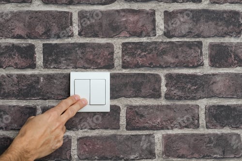 Preview: hand pressing light switch