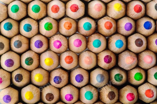 Preview: Colored pencils for drawing top view background image
