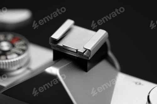 Preview: Cold shoe mount of vintage film camera