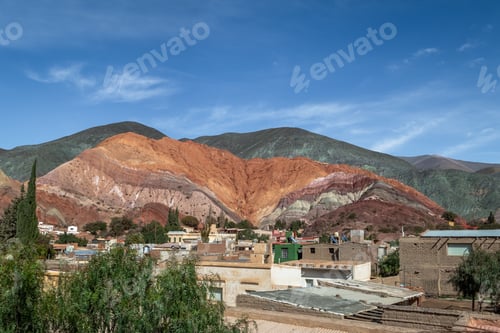 Preview: Hill of Seven Colors (Cerro de los siete colores) at Purmamarca town - Purmamarca, Jujuy, Argentina