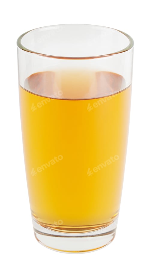 Preview: Glass of Fresh Juice Isolated on White Background