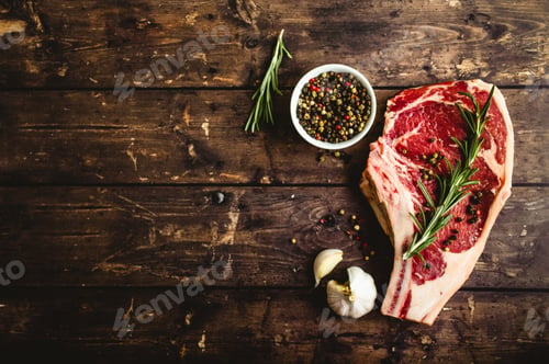Preview: Raw marbled meat steak