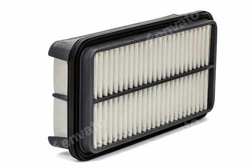 Preview: Car filter close-up, auto spare part, isolated on white, with clipping path