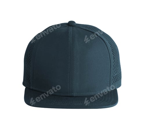 Preview: Front View of Black Cap Isolated on White