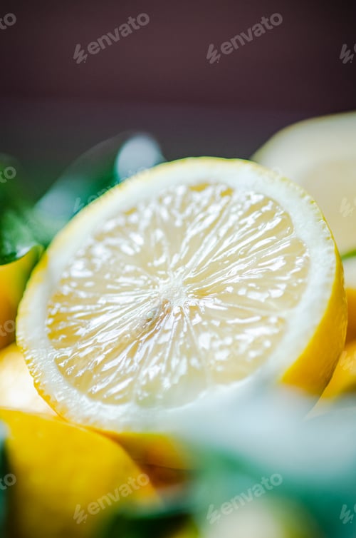 Preview: Fresh lemons macro.