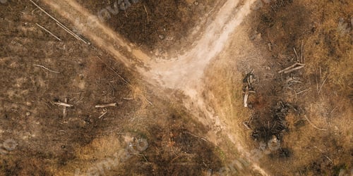 Preview: Forest Deforestation Area Landscape. Concept Of Save Nature. Uncontrolled Deforestation Concept