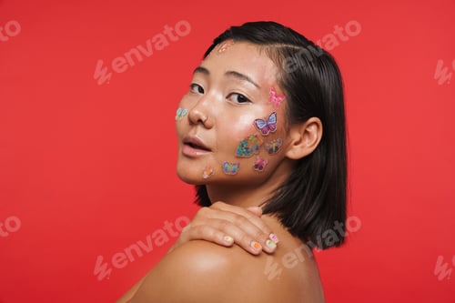 Preview: Beauty portrait of a young brunette asian woman