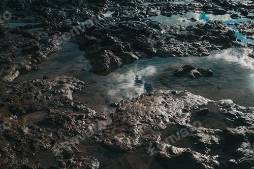 Preview: Puddles formed on volcanic rocks in Tenerife