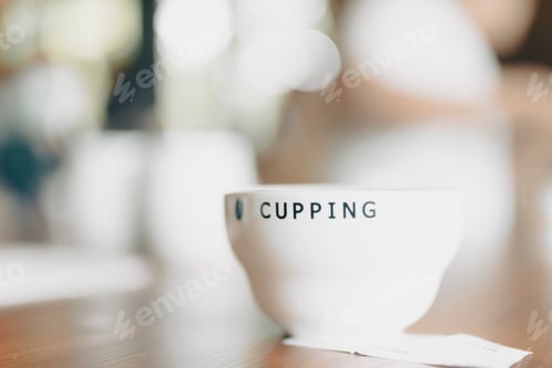 Preview: coffee aroma flavour and beverage cupping concept, roasted man or professional barista