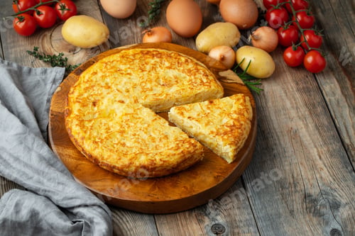 Preview: Spanish tortilla with potatoes and onion.