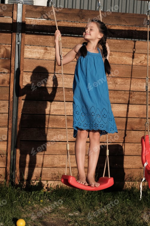 Preview: Girl playing outdoors