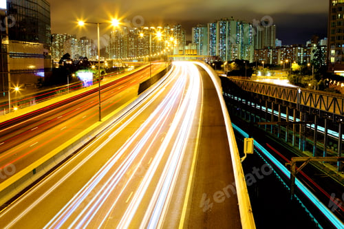 Preview: Traffic trail on highway