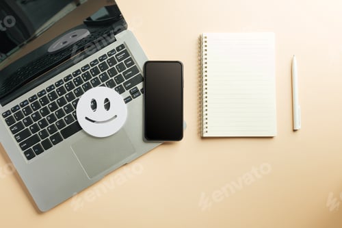 Preview: Customer review and feedback for laptop, digital phone survey, client satisfaction assessment,