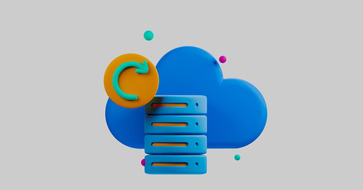 Cloud computing data refresh icon 3D, Incl. blocks & computing - Envato