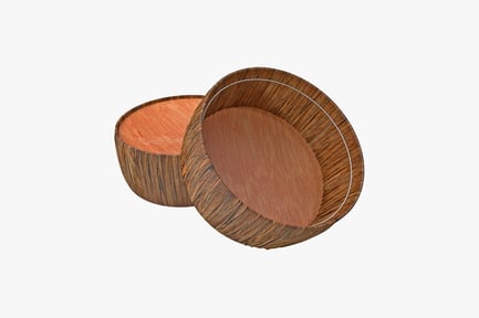 Preview: Stacked wooden bowls with contrasting finishes