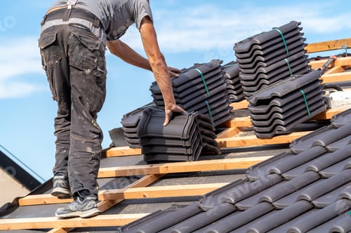 Preview: ceramic tiles on the roof, installation of a new roof by an expert