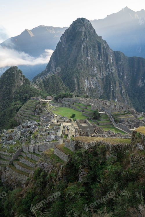 Preview: Breathtaking view of Machu Picchu with the iconic Huayna Picchu mountain in the background