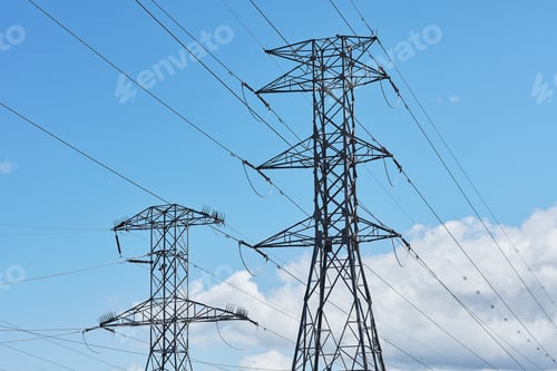 Preview: Bringing electricity to your home. Shot of a pylon against a blue sky.