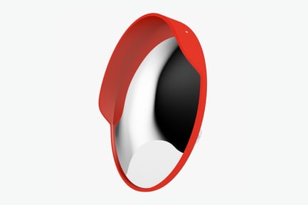 Preview: Wide-Angle Safety Mirror with Protective Hood