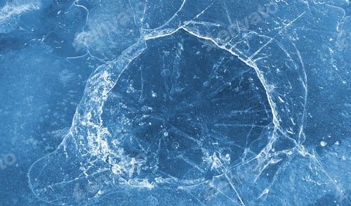 Preview: Brittle ice on the surface of a frozen river