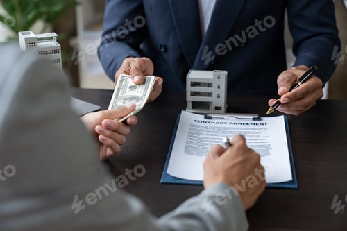 Preview: Entrepreneur, business owner, accountant, real estate agent Asian young insurance sales agent accept