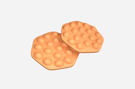 Preview: Egg Waffle 3D Illustration