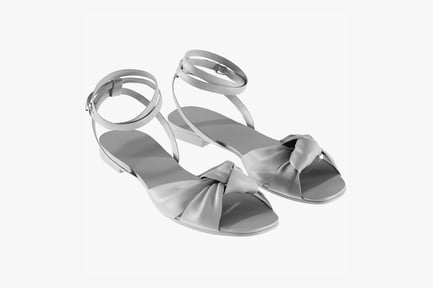 Preview: Knot Detail Ankle Strap Sandals