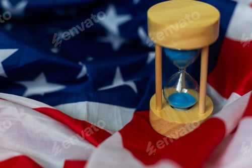 Preview: Sand-glass in the American flag
