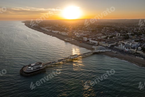 Preview: Aerial photography of the beautiful seaside city worthing