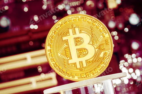Preview: Bitcoin and a computer graphic card