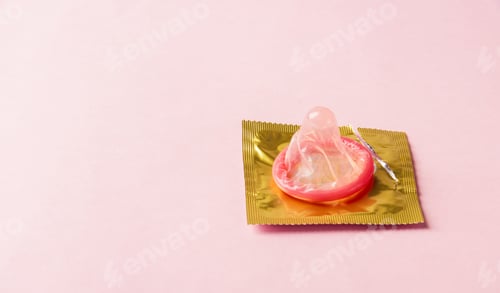 Preview: condom in wrapper pack is tear open