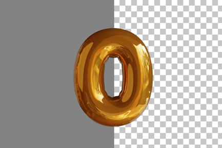Preview: Number Letter 0 3D Icon