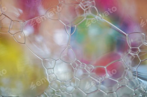 Preview: Vibrant, colorful image of a cluster of soap bubbles background