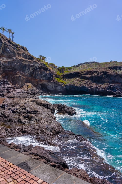 Preview: Promenade at Abama beach on the west coast of Tenerife, Canary Islands